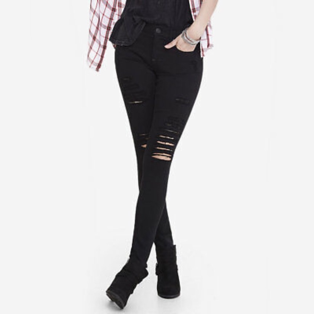 🔥HP🔥Super cute black ripped mid rise jeans👖